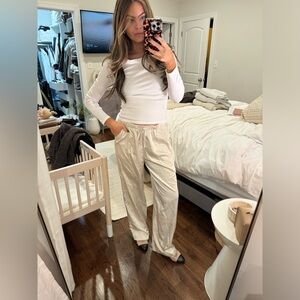 Abercrombie Satin Drawstring Pants